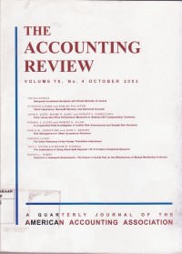 Image of The Accounting Review: A Quarterly Journal of The American Accounting Association Vol. 78 (4) 2003