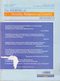Image of The Journal of Accounting, Management, and Economics Research Vol. 5 (1) 2005