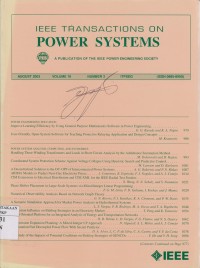 Image of IEEE Transaction On Power Delivery Vol. 18 (4) 2003