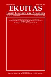 Image of EKUITAS: Jurnal Ekonomi dan Keuangan Vol. 7 (2) 2023