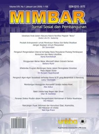 Image of Mimbar : Jurnal Sosial dan Pembangunan Vol. 25 (1) Juni 2009
