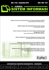 Image of Jurnal Sistem Informasi Vol. 7 (2) September 2012