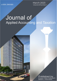 Image of Journal of Applied Accounting and Taxation Vol. 8 (2) 2023
