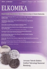Image of Elkomika : Jurnal Teknik Energi Elektrik, Teknik Telekomunikasi & Teknik Elektronika Vol. 3 (2) 2015
