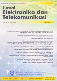 Image of Jurnal Elektronika dan Telekomunikasi Vol. 18 (1) 2018