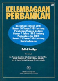 Image of Kelembagaan Perbankan Ed. 3 (2003)